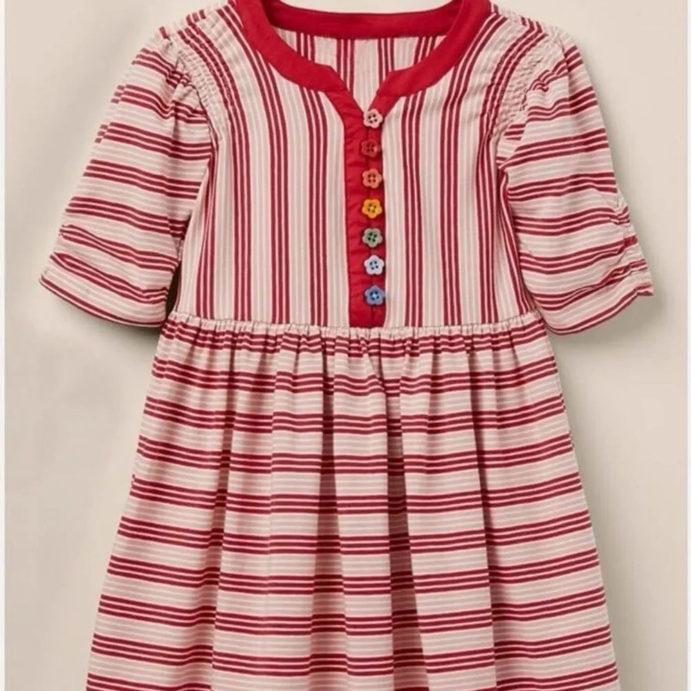 Matilda Jane Girls Heart to Heart Bookworm Knit Lap Dress Pink Red Size 8